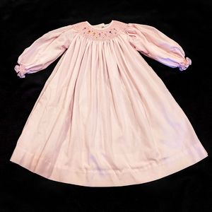 Vtg Girls Royal Child Smocked Dress Size 4